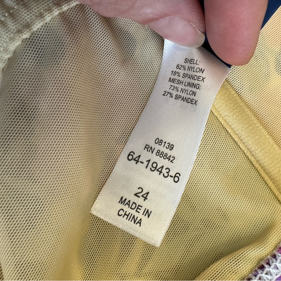 Swimsuits For All Sz 24 Tropical Floral Palms Tankini Swimsuit‎ Top V Neck Flowy - Picture 6 of 9